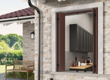 Versione finestra apertura 2+2 colorazione Ral 8017 opaco
